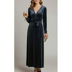 *Tularosa Velvet Wrap Dress | Deep Blue-Grey | NWT | Size M